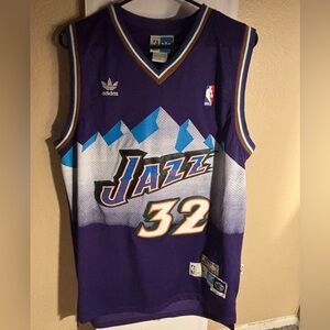 Karl Malone Utah Jazz adidas Hardwood Classic Swingman Jersey - Purple